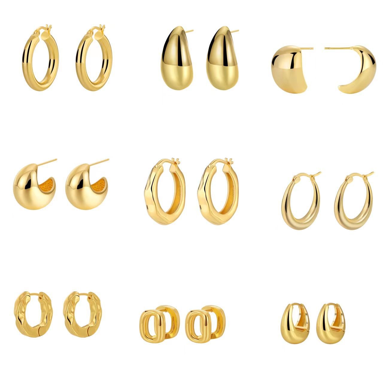 Earrings with a high-end feel, geometric jewelry for women, minimalist cold style stud earrings for women.