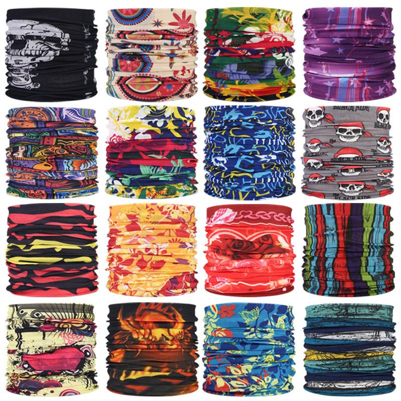 Outdoor seamless versatile magic headscarf for men and women, bicycle riding headscarf, face mask, neck cover, windproof scarf, winter warmth preservation