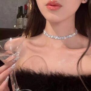 Fashion diamond-studded necklace collar neckband neckpiece short collar chain for women