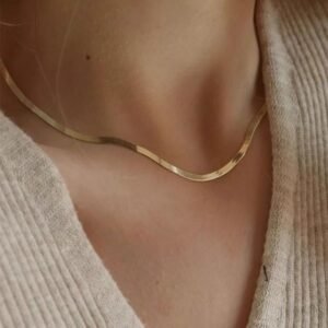 Non-fading 2023 new luxury neck chain, short style necklace, women's high-end style blade chain, European-style layered wearing design