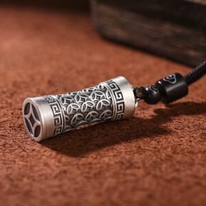 Xin Qin Yin Xiangyun Qianbao Lingyan Zhou Pendant, New Fashion Men's Silver Necklace, Trendy and Unique Amulet, Personalized Accessory