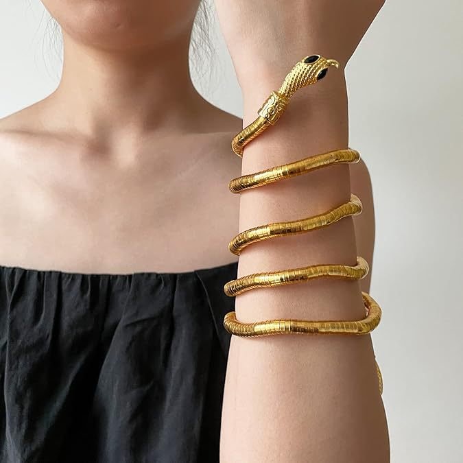 Snake-shaped necklace - versatile and elegant accessory for women. Men's twisted creative snake bone bracelet. - Image 2