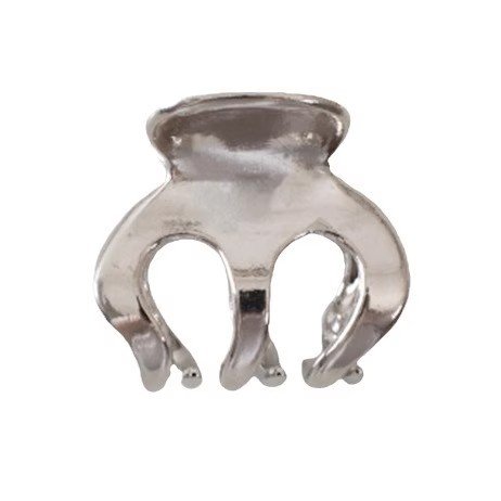 Metal small clasp set with princess-style updo hair clips, silver shark-shaped hair clips for the high ponytail, and hair accessories. - Image 4