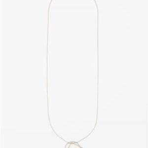 Simple geometric round necklace - long chain sweater chain for women - all-season style