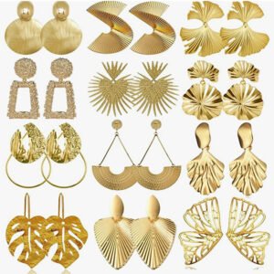 Cross-border Amazon Bestselling Earrings: New Trendy, Unique European and American Style Round Disc Exaggerated Earrings with Elegant, Fashionable, Niche and Atmospheric Appeal