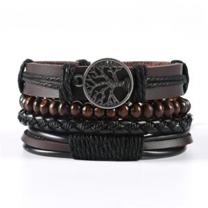 Simple Women's Hand-Woven Bracelets | Men's Leather Bracelets